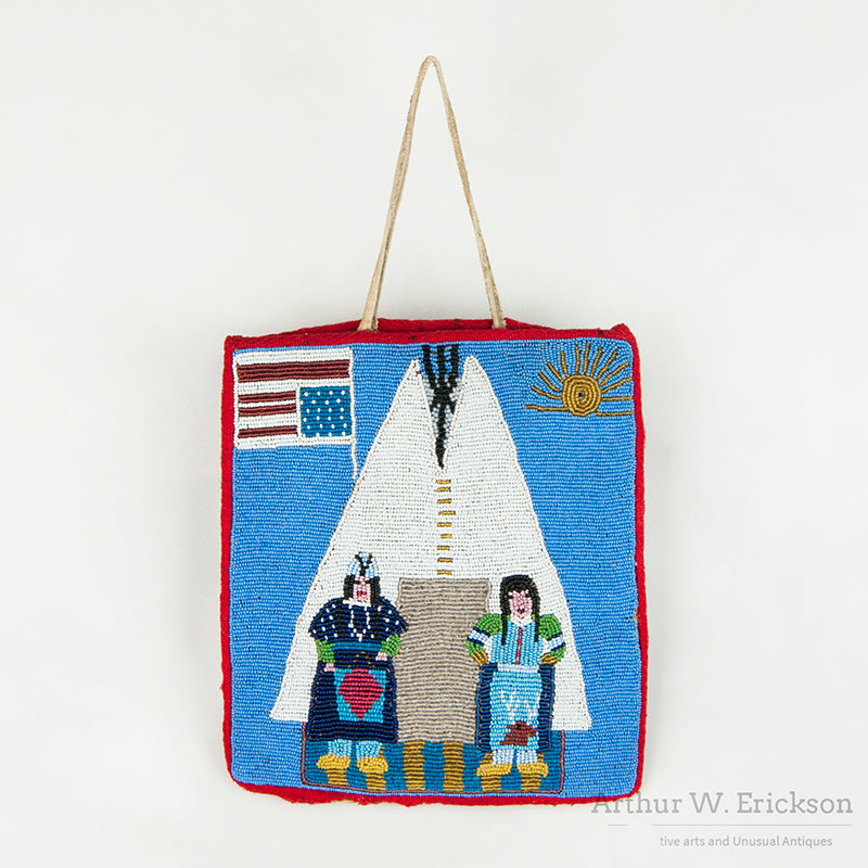 Figural Plateau Beaded Flat bag