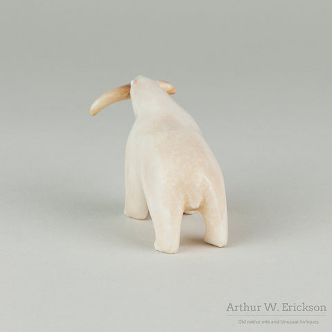 Inuit Carved Polar Bear with Seal in its Mouth