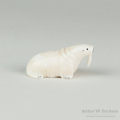 Inuit Carved Ivory Chubby Walrus
