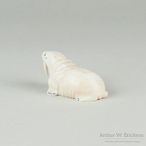 Inuit Carved Ivory Chubby Walrus