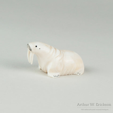 Inuit Carved Ivory Chubby Walrus