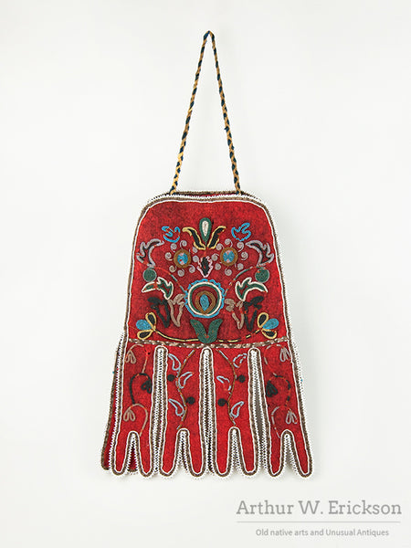 Wall Pocket Antique Native American Beadwork For Sale Tlingit