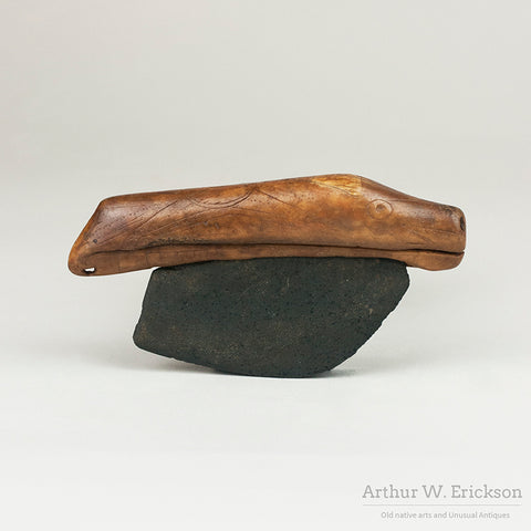 Excavated Fossilized Ivory Figural Ulu