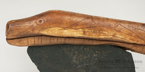 Excavated Fossilized Ivory Figural Ulu