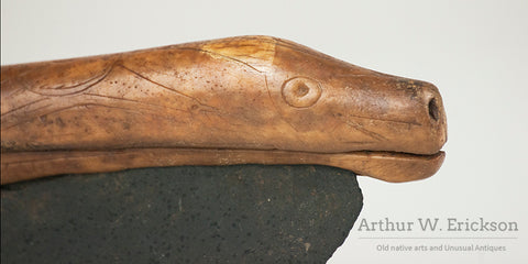 Excavated Fossilized Ivory Figural Ulu