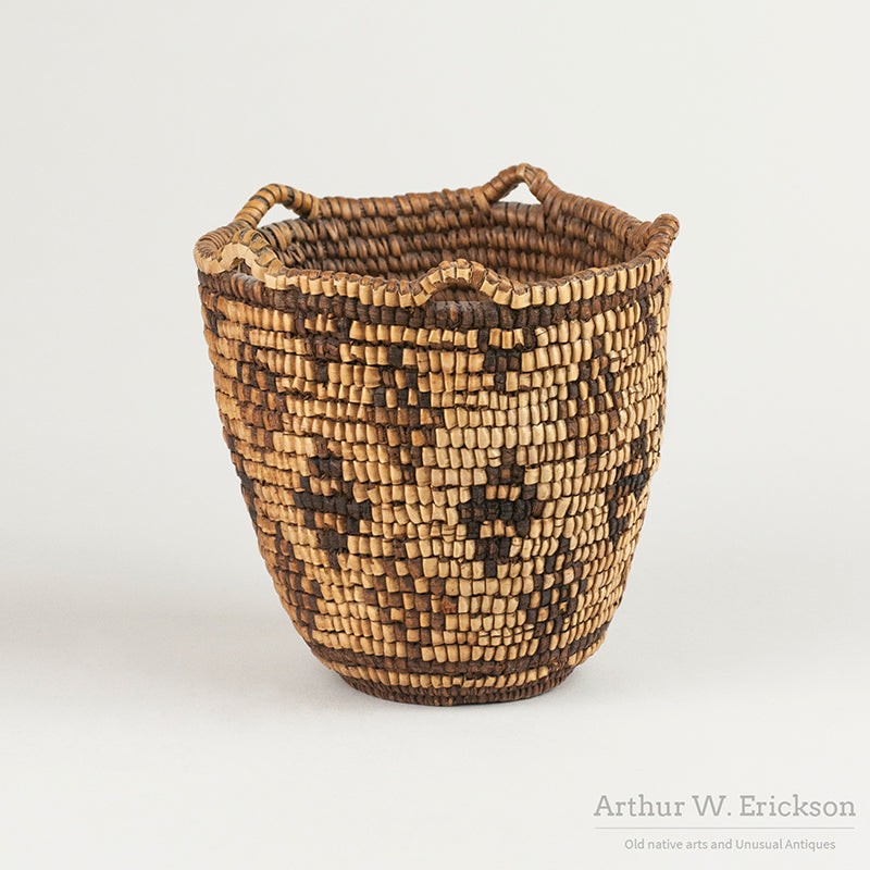 Fully Imbricated Child's Plateau Huckleberry Basket