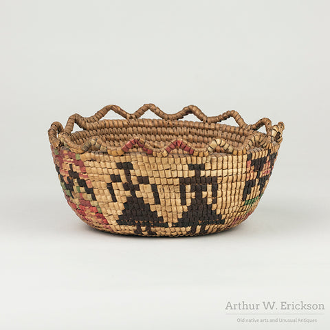 Small Figural Nisqually-Puyallup Fully Imbricated Basket