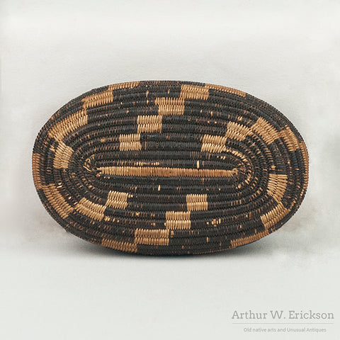 Finely Woven Miniatue Pomo Oval Basket