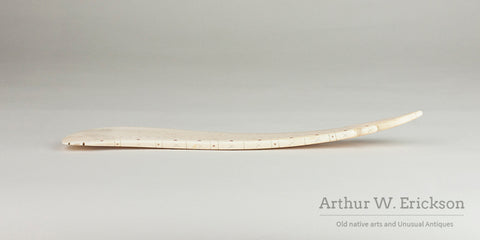Inuit Ivory Snow Knife with Figural Handle