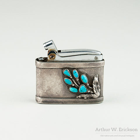 Frank Patania Sr. Turquoise and Silver Lighter