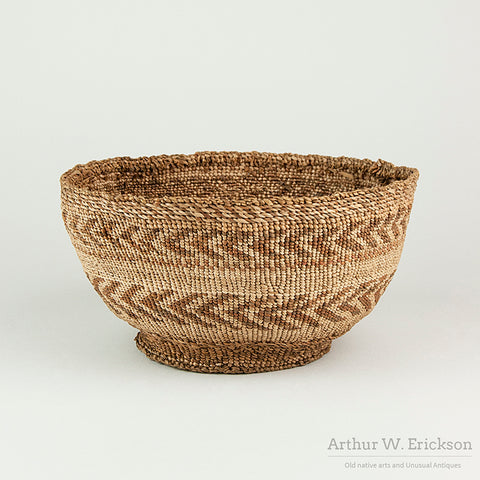 Klamath Basket with Chevron Pattern