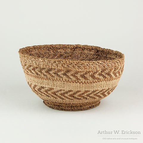 Klamath Basket with Chevron Pattern