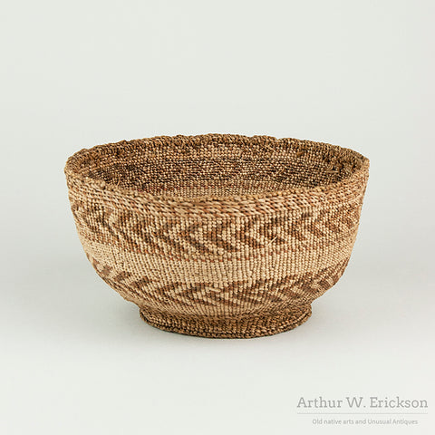 Klamath Basket with Chevron Pattern