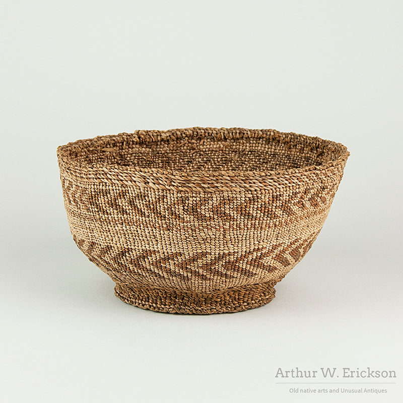 Klamath Basket with Chevron Pattern