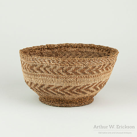 Klamath Basket with Chevron Pattern