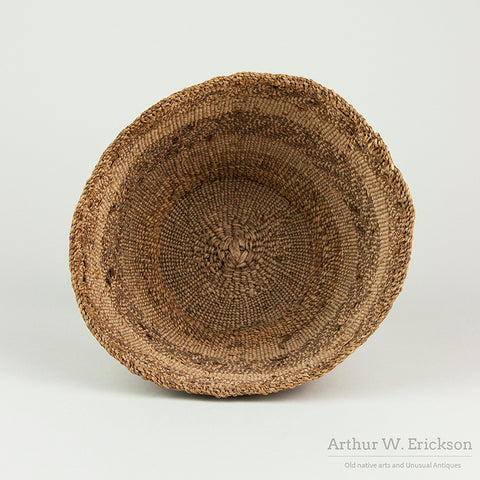 Klamath Basket with Chevron Pattern