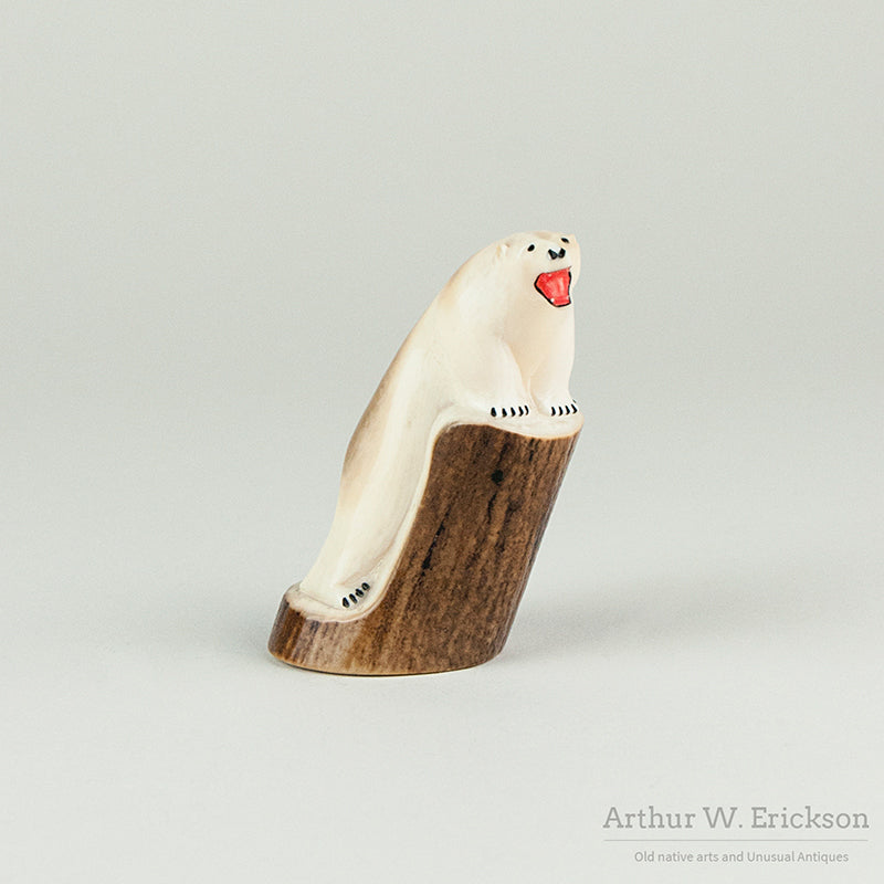 Inuit Fossilized Ivory Polar Bear