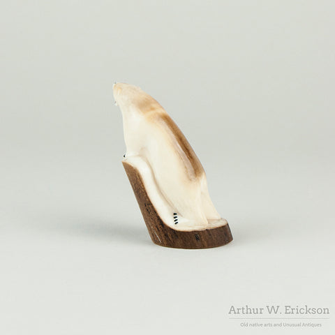 Inuit Fossilized Ivory Polar Bear