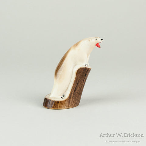 Inuit Fossilized Ivory Polar Bear