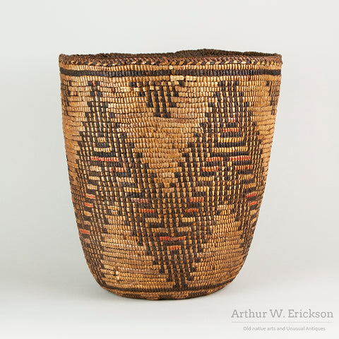 Large Fully Imbricated 19th Century Cowlitz Berry Basket