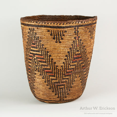 Large Fully Imbricated 19th Century Cowlitz Berry Basket