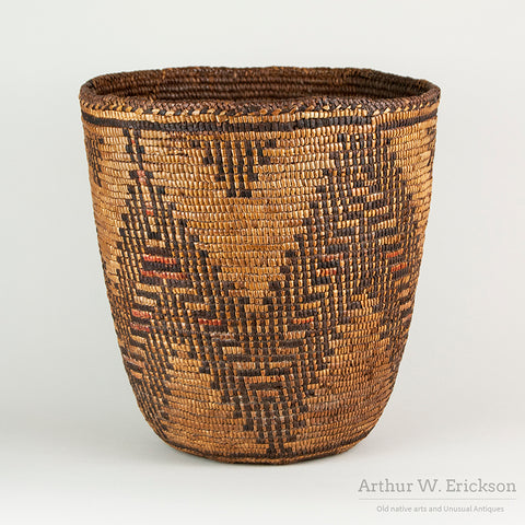 Large Fully Imbricated 19th Century Cowlitz Berry Basket
