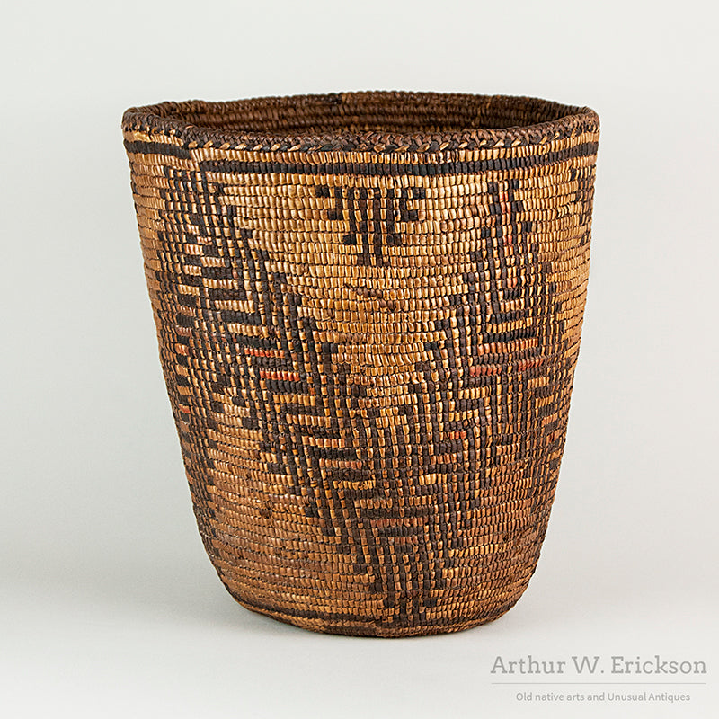 Large Fully Imbricated 19th Century Cowlitz Berry Basket