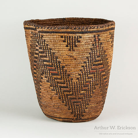 Large Fully Imbricated 19th Century Cowlitz Berry Basket