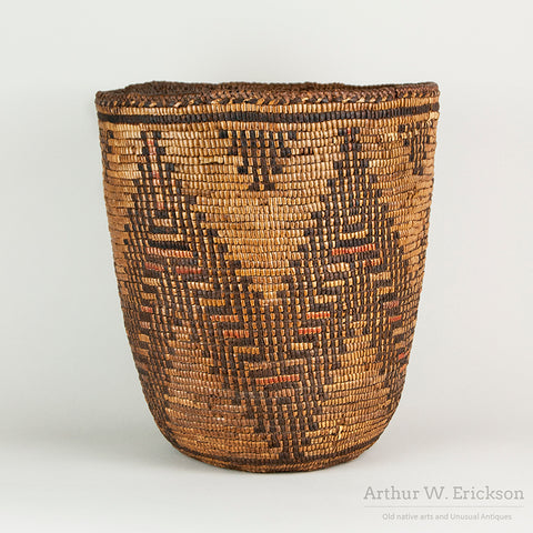 Large Fully Imbricated 19th Century Cowlitz Berry Basket