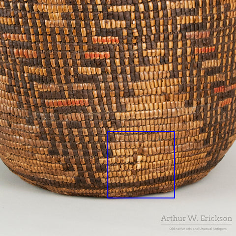 Large Fully Imbricated 19th Century Cowlitz Berry Basket