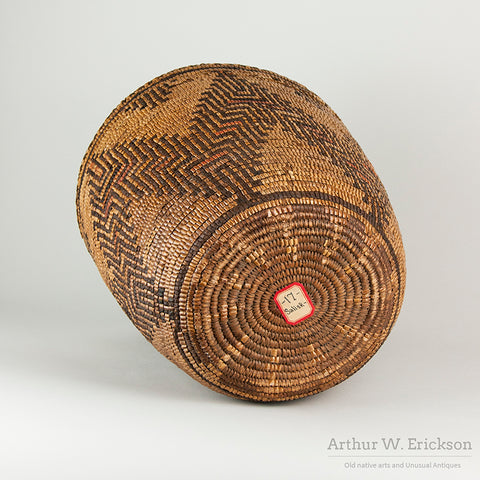 Large Fully Imbricated 19th Century Cowlitz Berry Basket