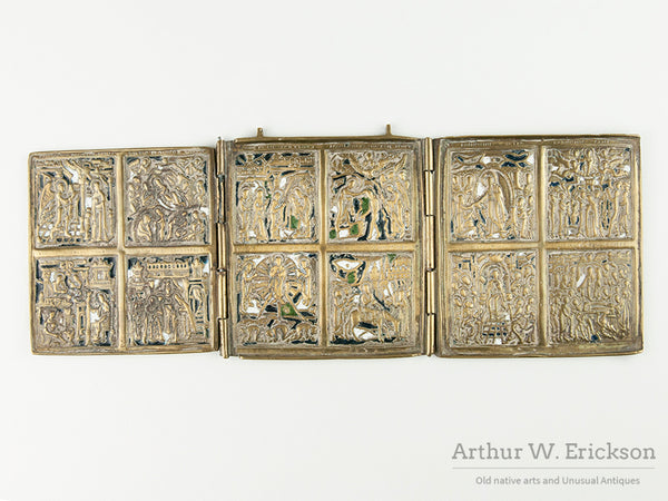 CastBrass1890sRussianIconofChu