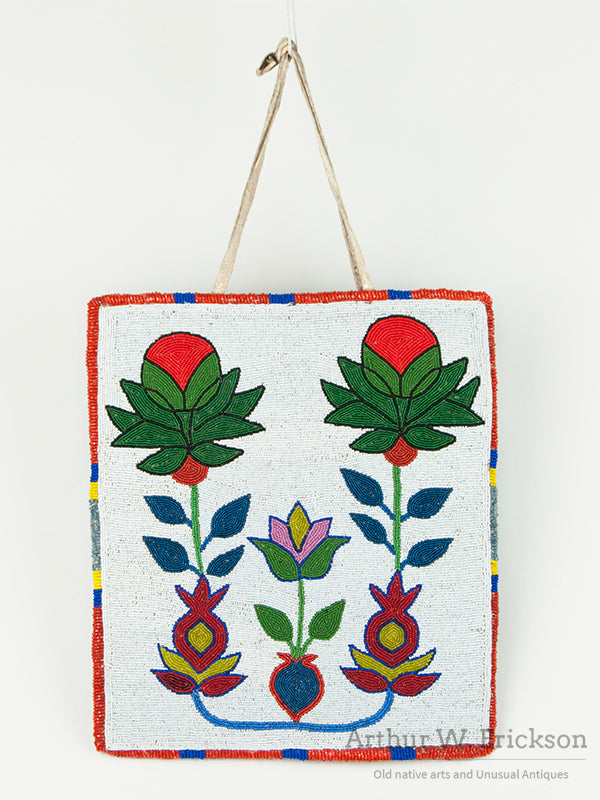 Double sided Beaded Plateau Flat Bag