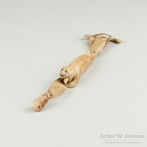 Inuit Seal Needle Case with leather thimble