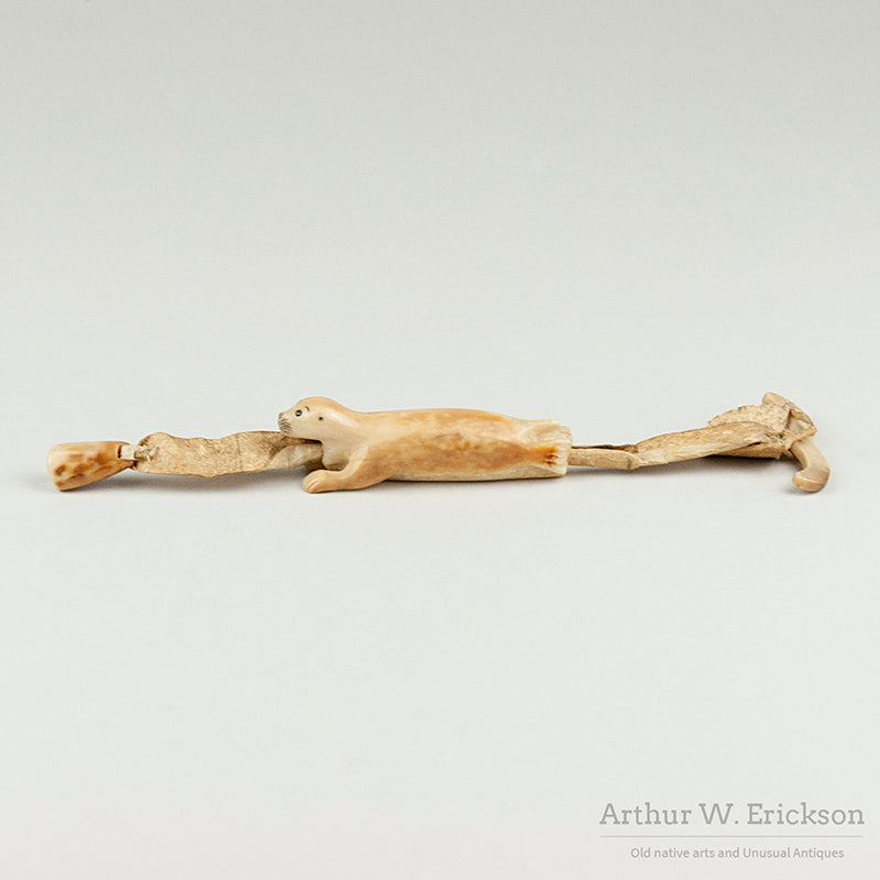 Inuit Seal Needle Case with leather thimble