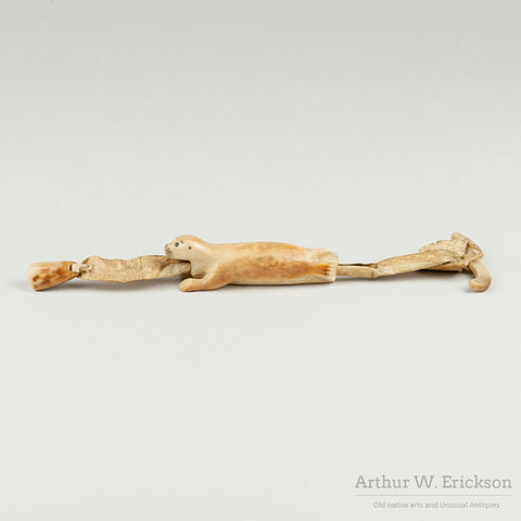 Inuit Seal Needle Case with leather thimble