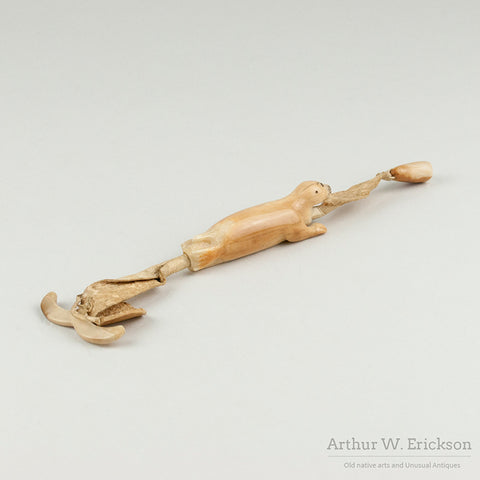 Inuit Seal Needle Case with leather thimble