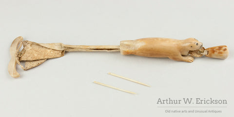 Inuit Seal Needle Case with leather thimble