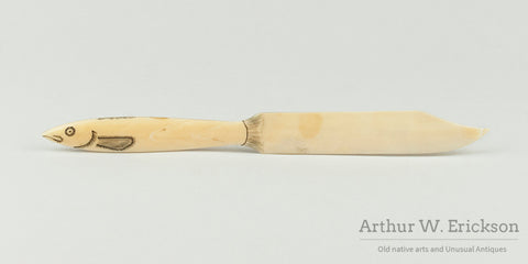 Inuit Walrus Ivory Fish Handled Letter Opener