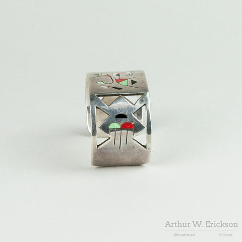 Inlay Cuff with Stylized "Gooney" Bird Design