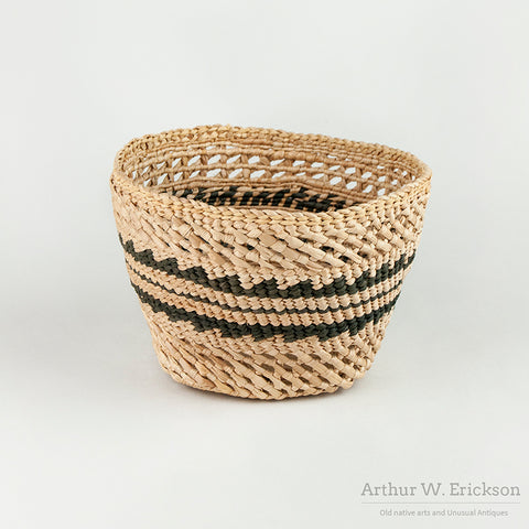 Quileute Style Twined Basket by Signe Johns