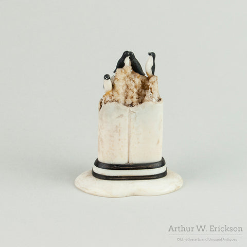Inuit Carved Walrus Ivory Rookery