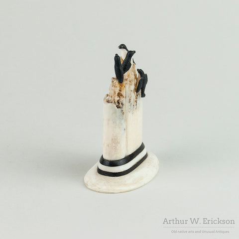 Inuit Carved Walrus Ivory Rookery