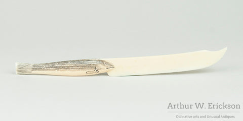 Inuit Carved letter opener with fish handle