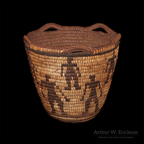 Figured Fully Imbricated Klickitat Basket - Arthur W. Erickson - 4
