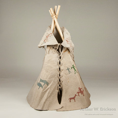 Children's Wool  Felt Teepee With Painted Figures