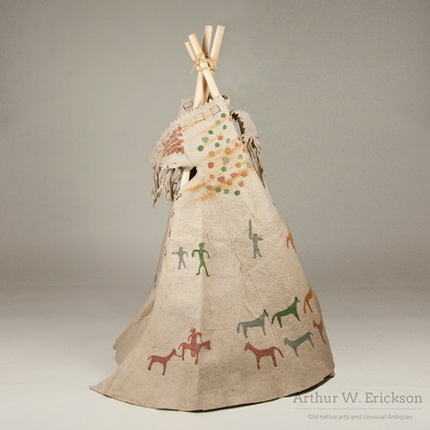 Children's Wool  Felt Teepee With Painted Figures