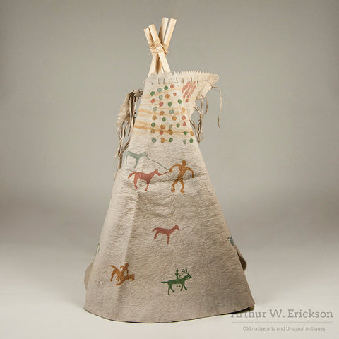 Children's Wool  Felt Teepee With Painted Figures