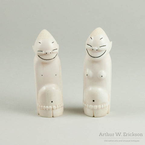 Inuit Carved Billikin Couple