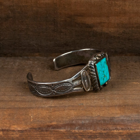 Fred Peshlakai 1940’s Single Stone Bracelet